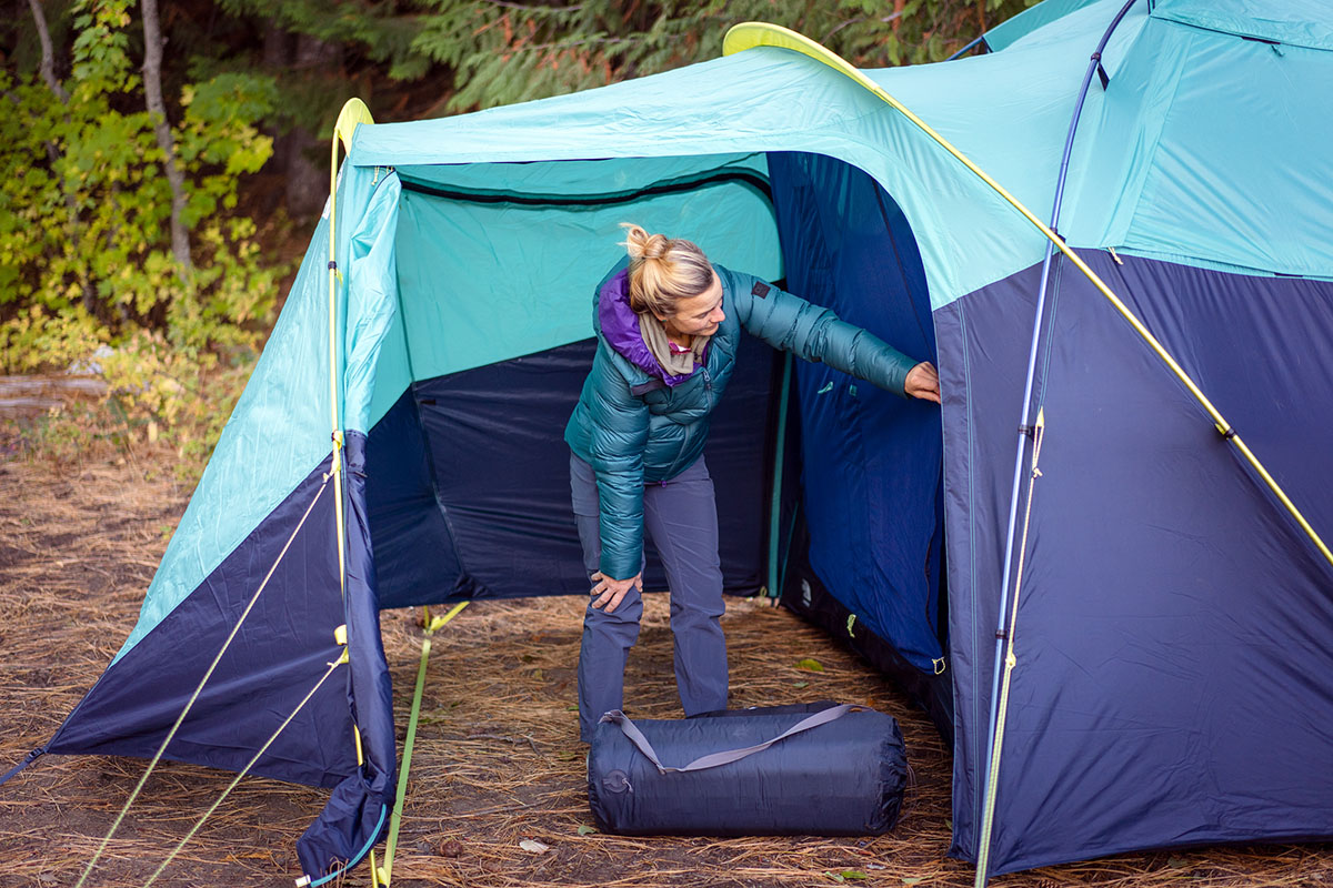 The North Face Wawona 6 camping tent (standing in vestibule)